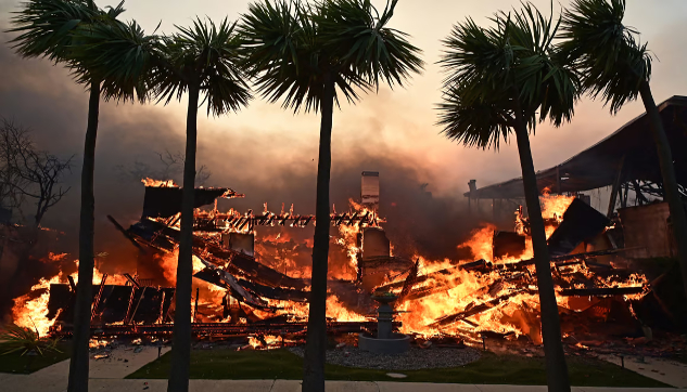 The jet stream's role in intensifying winds and fires. How climate change amplifies wildfire risks.